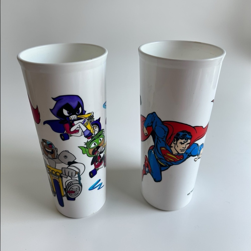 Tupperware DC Comics Kids Cups Teen Titans Go Superman Set
